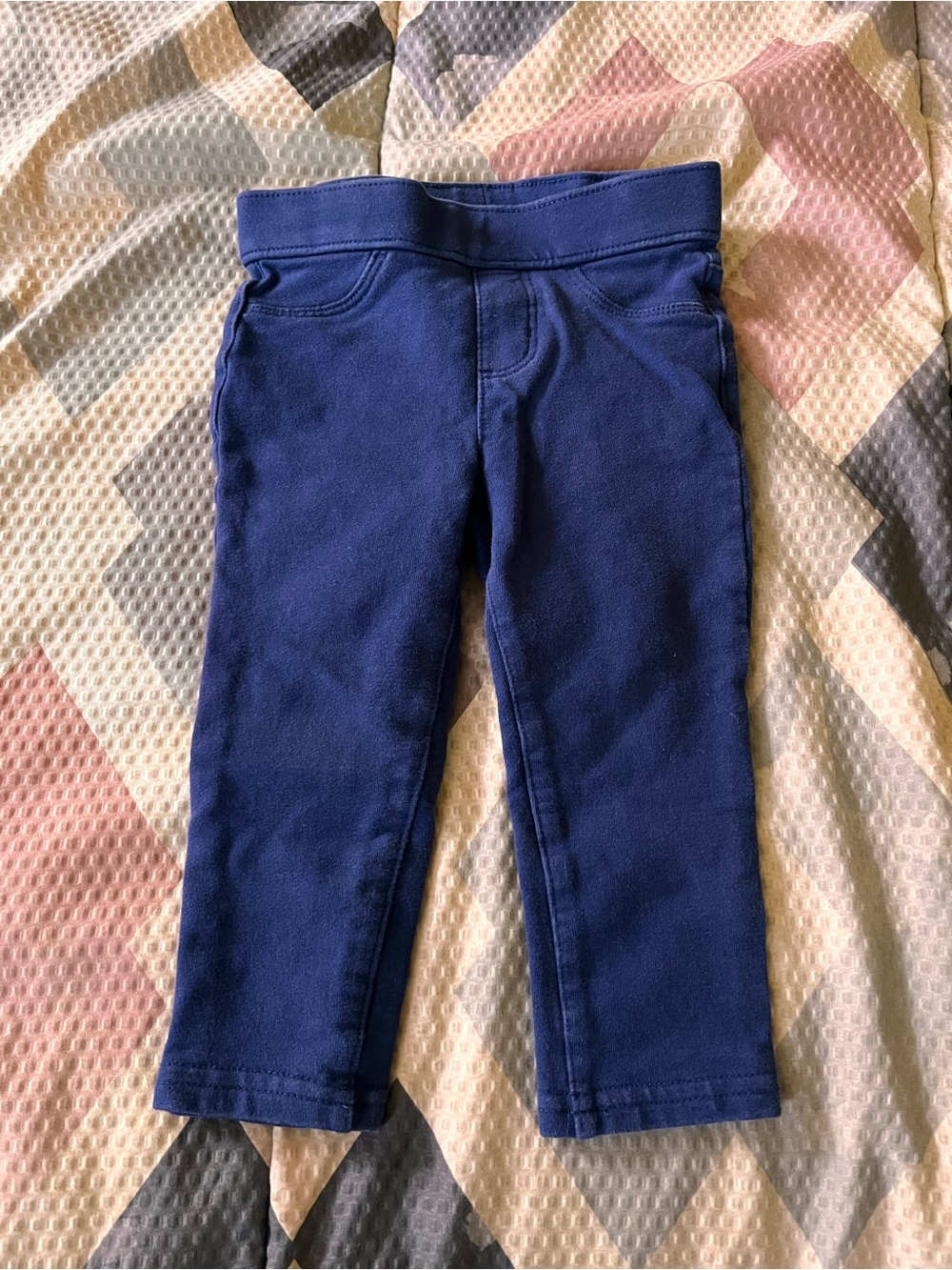 Girls Navy Pull-On Pants